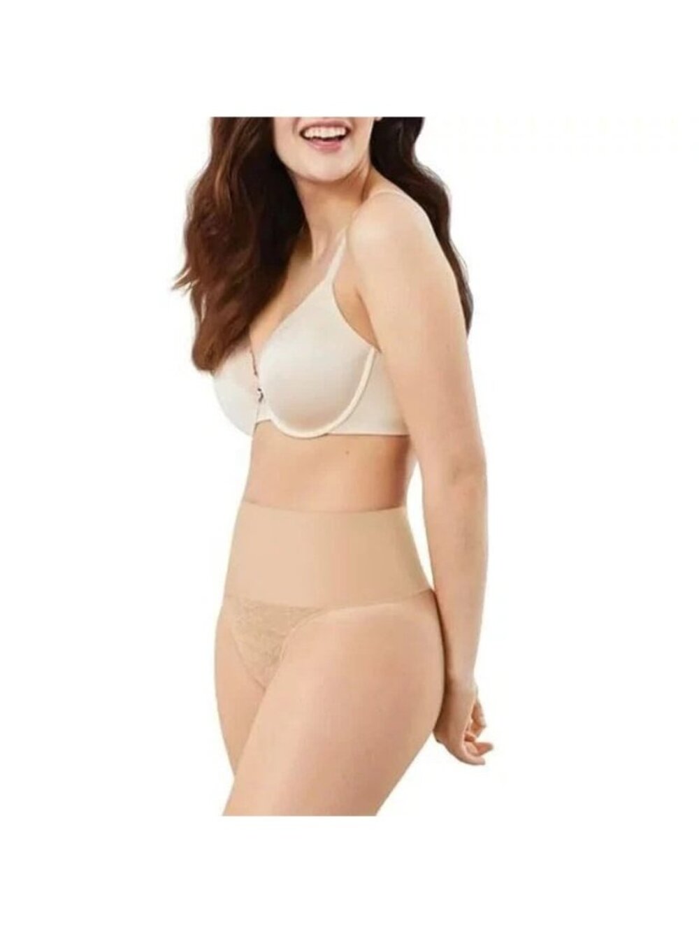 Maidenform Size 2XL Shapewear Tame Your Tummy Lace Shaping Thong Nude Lace NEW